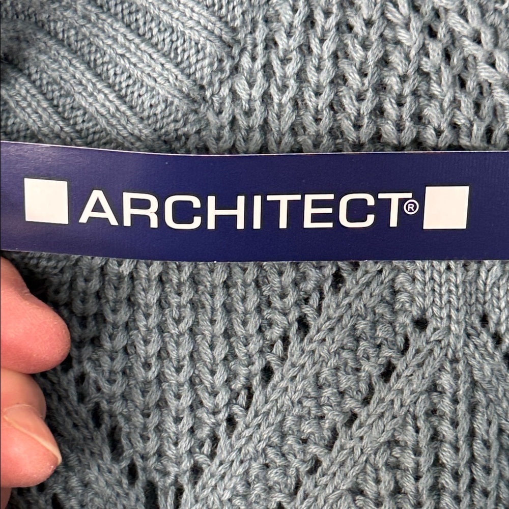 Architect Sweater Blue Cowl Neck Tunic Length in Size 1X & 2X NWT - Picture 11 of 14